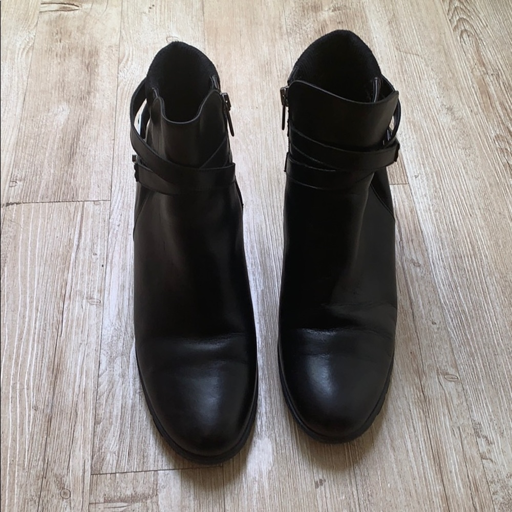 Black leather Aquatalia boots by Russell & Bromley